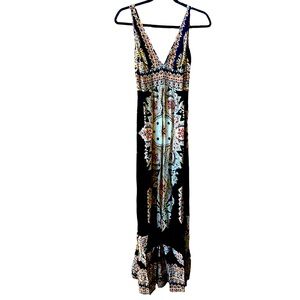 Angie size M maxidress bohemian ornate patterns adjustable straps